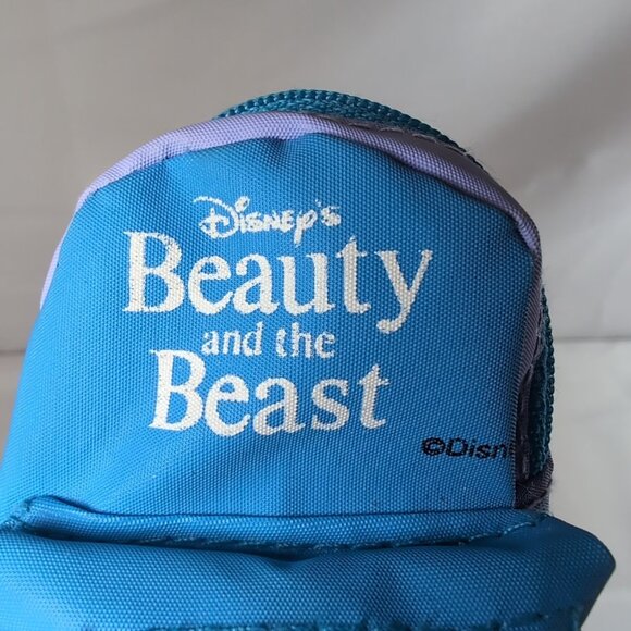 Disney Beauty And The Beast Backpack Purple Blue Doll Mini Purse Calego Zip - Picture 5 of 13
